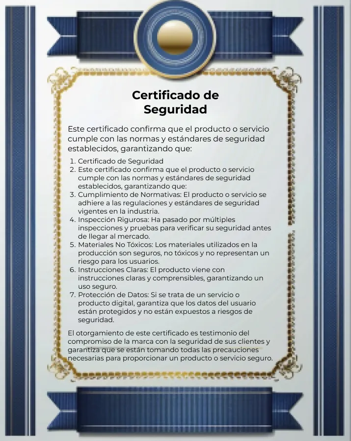 Certificado de seguridad en industria y construcción